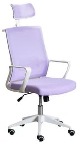 Cadeira De Escritório Com Rodas E Apoios De Braços Em Polipropileno Teill Colors Lilás Lavanda - Sklum