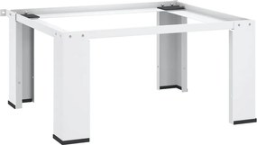 vidaXL Base/apoio para máquina de lavar branco
