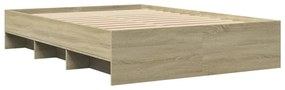 Estrutura cama s/ colchão derivados de madeira carvalho sonoma