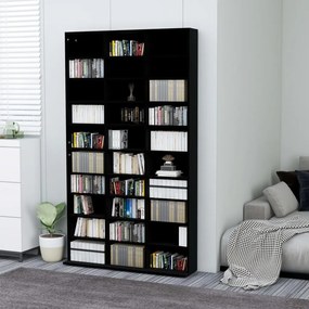801779 vidaXL Armário para CD 102x16x177,5 cm derivados de madeira preto