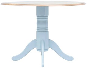 vidaXL Mesa de jantar 106 cm seringueira maciça cinzento e castanho
