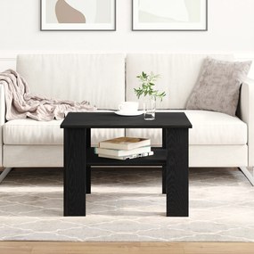 Mesa de Centro vidaXL Preta em Carvalho 60x60x42 cm em Madeira de Enge