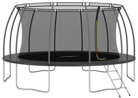 92953 vidaXL Conjunto de trampolim redondo 488x90 cm 150 kg