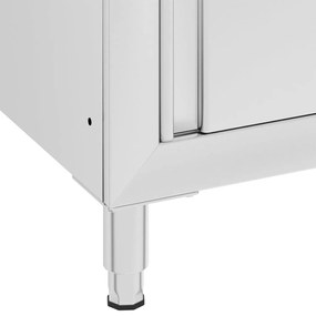 Armários de cozinha comerciais 2 pcs aço inoxidável