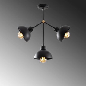 Candeeiro Chandelier Dram – Preto – 46 x 15 cm