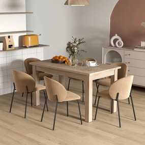 Mesa de Jantar Mesa Retangular para 6 Pessoas Mesa de Refeição para Cozinha Sala de Jantar 140x80x78 cm Madeira