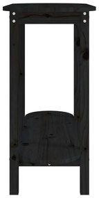 Mesa consola 110x40x80 cm madeira de pinho maciça preto
