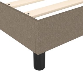 Estrutura de cama 120x200 cm tecido cinza-acastanhado