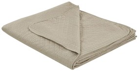 Colcha com relevo taupe 200 x 220 cm SHUSH Beliani