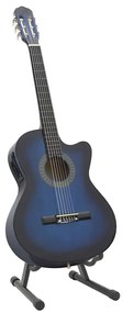12 pcs conjunto de guitarra com equalizador e 6 cordas azul