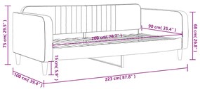 Sofá-cama 90x200 cm veludo preto