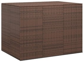 Caixa para almofadões de jardim 145x100x103 cm vime PE castanho