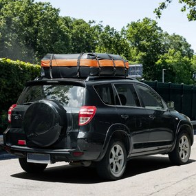 Mala de tejadilho Carro à prova de água 560 L Universal 132 x 100 x 43 cm Preto e laranja