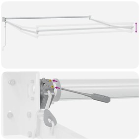 Toldo Retrátil Automático Branco 500x300 cm