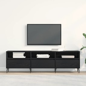 Cabide de TV vidaXL Carvalho Preto 150x30x44,5 cm Madeira de Engenharia