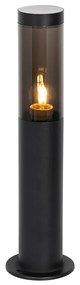 Candeeiro de poste moderno exterior preto 45 cm IP44 - Rox