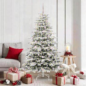 vidaXL Árvore de Natal Articulada Artificial Branco 180 cm PE e PVC