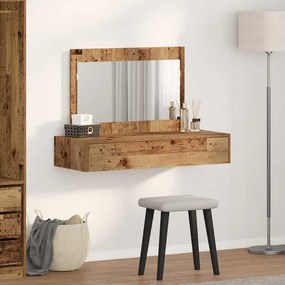 Mesa de Cabeleireiro Suspensa - Madeira Vintage - 100x40x70 cm