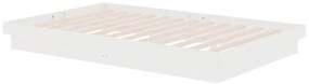 Estrutura cama pequena casal 120x190 cm pinho maciço branco