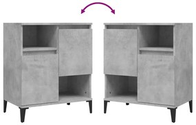 Aparadores 2 pcs 60x35x70 cm derivados de madeira cinza cimento
