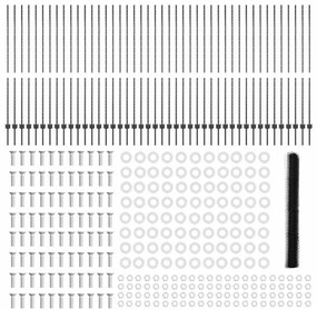 Postes de Cerca vidaXL 22 pcs U-Channel Cinza 160 cm Aço
