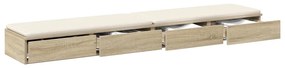 Gavetas para Cama vidaXL Carvalho Sonoma 180x36,5x16,5 cm em Madeira d