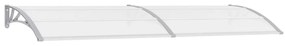 144822 vidaXL Toldo para porta 300x80 cm PC cinzento e transparente