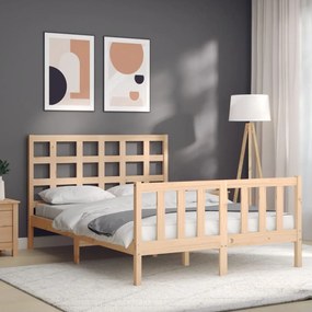 Cama sem colchão 140x190 cm madeira de pinho maciça