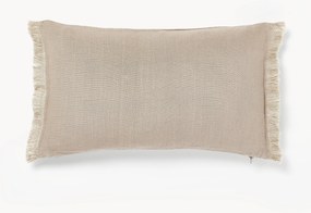 Capa de almofada em linho com franjas Luana