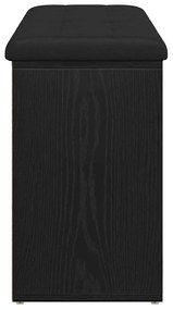 Banco de Armazenamento vidaXL Madeira de Carvalho Preto 100x30x48 cm