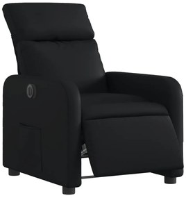 Poltrona reclinável elétrica couro artificial preto