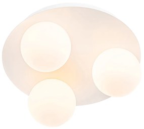 Moderna luminária de teto para banheiro branco 3 luzes - Cederic Moderno