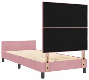 Estrutura de Cama vidaXL Rosa 90x200 cm Veludo