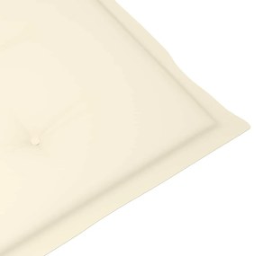Espreguiçadeira de ext. c/ apoio pés e almofadão acácia maciça