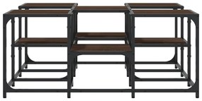 Mesa de centro 91x91x40 cm derivados madeira carvalho castanho