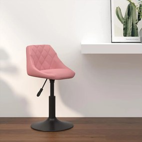 vidaXL Cadeira Alta Rosa 46x44x(62,5-77,5) cm Veludo
