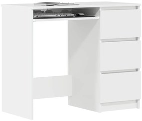 Secretária 90x45x76 cm derivados de madeira branco brilhante