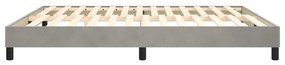 Estrutura de cama sem colchão 160x200 cm veludo cinzento-claro