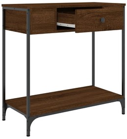 Mesa consola 75x34,5x75 cm derivados madeira carvalho castanho