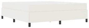 Estrutura da Cama Creme 180 x 200 cm Tecido de veludo côtelé