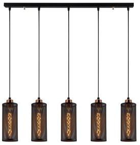Candeeiro de Teto Amasra – Preto Bronze – 80 x 10 cm