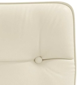 Cadeiras de jantar 6 pcs couro artificial cor creme