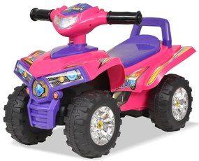 10141 vidaXL Moto4 para crianças com som e luz rosa e roxo
