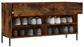 Banco sapateira 102x35x55 cm deriv. madeira carvalho fumado