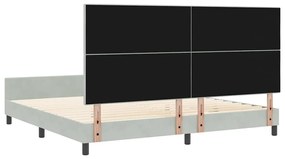 Cama vidaXL Cinza Claro 200x200 cm Veludo