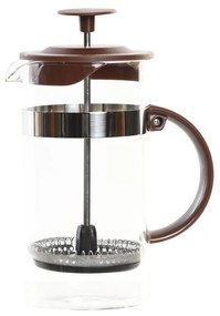 Cafeteira de êmbolo Dkd Home Decor Castanho Transparente Aço Inoxidável Vidro de Borosilicato (16 X 9 X 18,5 cm) (350 Ml)