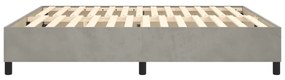 Estrutura de cama sem colchão 200x200 cm veludo cinzento-claro