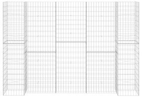 Gabião em forma de H fio de aço 260x40x180 cm