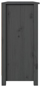 Aparador 100x35x74 cm madeira de pinho maciça cinzento