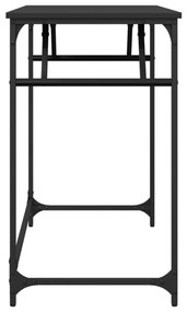 Secretária 100x45x76cm derivados madeira/aço revestido pó preto